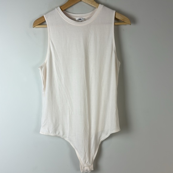 Knix SculptRib™ Cotton Tank Bodysuit In soft pink Size Large - Picture 3 of 9